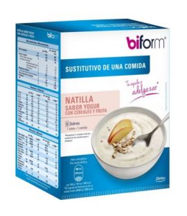 Yogurt Flavor Substitute Custard with Cereals and Fruits 6 Biform Envelopes