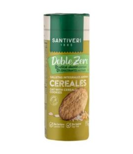 Whole Grain Oatmeal Cookies Double Zero Vegan 170g Santiveri