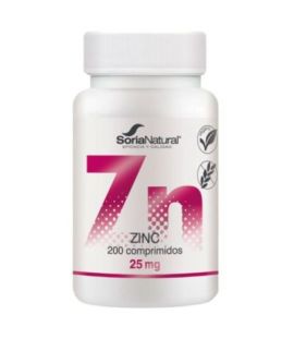 Zinc Vegan Gluten Free 200comp Soria Natural