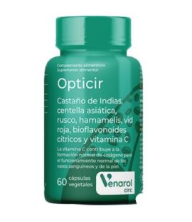 Opticir Horse Chestnut Centella Ruscus Vine Hamamelis Vegan 60caps Venarol Herbora