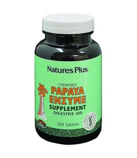 Papaya Enzime Chewable Gluten-Free 360comp NatureS Plus