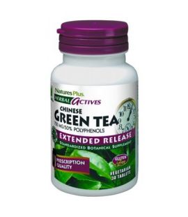 Chinese Green Tea 750mg Gluten Free 30comp NatureS Plus