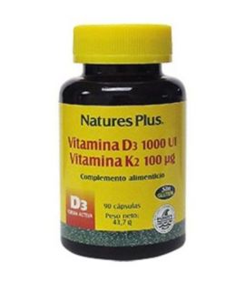 Vitamin-D3K2 Gluten-Free 90caps NatureS Plus