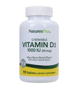 Vitamin-D3 1000Ui Chewable Gluten-Free 90comp NatureS Plus