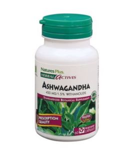 Ashwagandha 450mg Gluten Free 60caps Nature's Plus