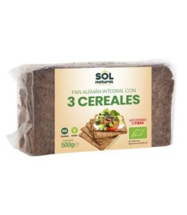 Organic Three Cereal German Bread 500g Solnatural