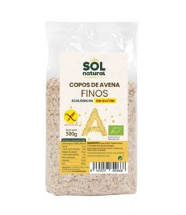 Fine Organic Gluten-Free Whole Oat Flakes 500g Solnatural