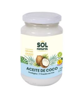 Aceite de Coco Virgen Extra Bio Vegan 370ml Solnatural