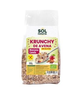 Krunchy Oatmeal Apple Cinnamon Gluten-Free Organic Muesli 350g Solnatural