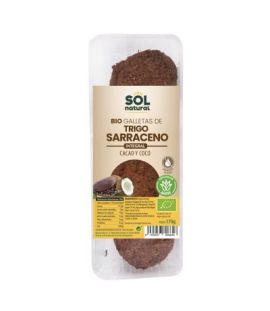 Organic Buckwheat Coconut and Cocoa Cookies 12x175g Solnatural