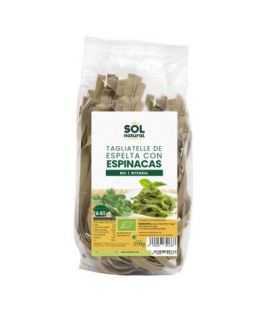 Whole Grain Spelled and Spinach Tagliatelle Organic Vegan 250g Solnatural