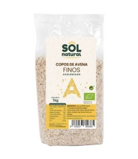 Organic Fine Whole Oat Flakes 1kg Solnatural