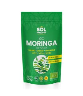 Moringa Powder Gluten Free Bio Vegan 125g Solnatural