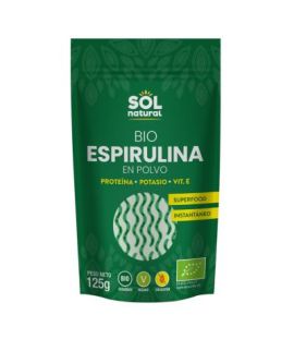 Spirulina Powder Gluten Free Bio Vegan 125g Solnatural