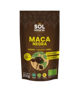 Organic Black Maca Powder 200g Solnatural