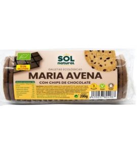 Maria Oatmeal Chips Choco Cookies Eco Gluten Free 200g Solnatural