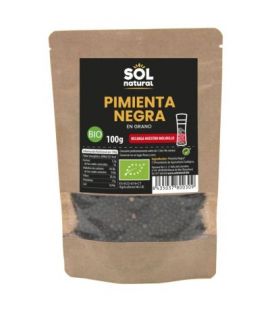 Organic Black Peppercorns 100g Solnatural