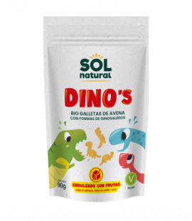 Dino's Organic Oatmeal and Fruit Cookies Vegan 90g Solnatural