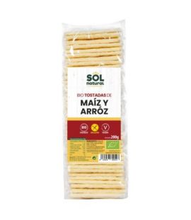 Organic Corn and Rice Toast Gluten-Free 200g Solnatural