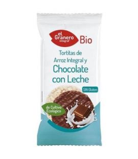 Tortitas Arroz Integral Chocolate Leche Bio 100g El Granero Integral