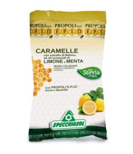 Caramelos Propoleo Limon Melisa Menta SinAzucar 24 Perlas Specchiasol