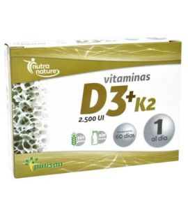 Vitamins D3K2 Gluten-Free 60caps Pinisan