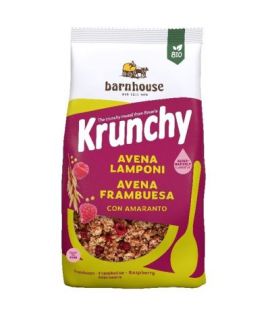 Organic Krunchy Oatmeal Raspberry Amaranth Muesli 375g Barnhouse