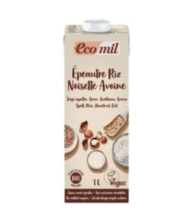 Bebida Vegetal Espelta Arroz Avellana Avena Bio 6x1L Ecomil