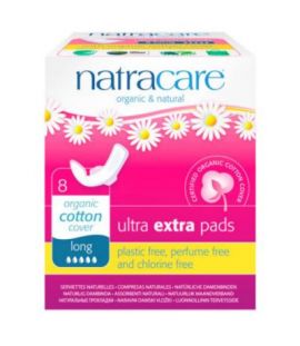 Ultra Extra Long Folded Wings Compress Vegan 8 Natracare