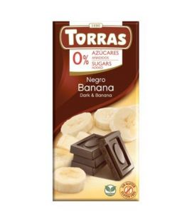 Dark Chocolate with Banana Gluten-Free 75g Torras