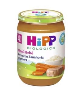 Potito Arroz con Zanahoria y Ternera 4M Bio 190g Hipp