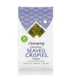 Bio Vegan Toasted Nori Seaweed Snack 4g Clearspring