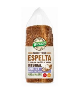 Whole Wheat Spelled Sliced ​​Bread Organic Seeds 400g Biocop