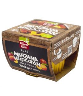 Pure de Manzana Melocoton Eco 2udsx100g La Finestra Sul Cielo