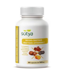 Reishi Shiitake Maitake VitC 60caps 560mg Sotya