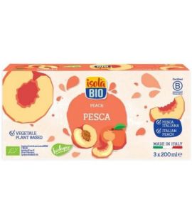 Peach juice with agave Gluten Free Bio 3x200ml Isola Bio