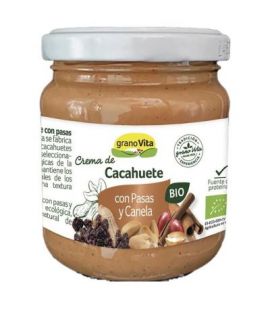 Organic Peanut Butter Raisins and Cinnamon 175g Granovita