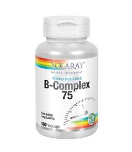 Vitamin-B Complex75 Gluten-Free Vegan 100caps Solaray