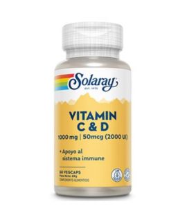 Vitamin-C 1000Mg Vitamin-D 50Mcg 60caps Solaray