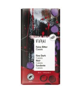 Dark Chocolate 60 with Organic Cassis 100g Vivani