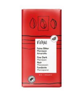 Dark Chocolate 60 with Marzipan and Organic Amaretto 100g Vivani