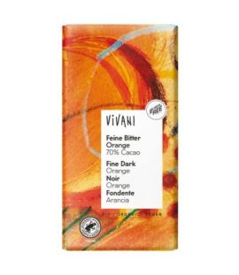 Dark Chocolate 70% with Organic Orange 100g Vivani