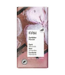 Dark Chocolate 55 Santo Domingo with Organic Almonds 100g Vivani