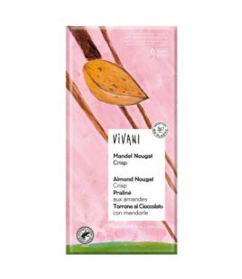 Vegan Almond Crunchy Praline Chocolate 80g Vivani