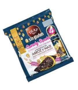 Crunchy Breaks Barritas de Arroz y Maiz con Chocolate Negro SinGluten Vegan 4x17g Diat-Radisson