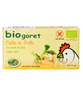 Bio Gluten-Free Diced Chicken and Vegetable Broth 11x6g Bio Goret