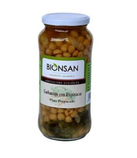 Garbanzos Cocidos con Espinacas Eco 540g Bionsan