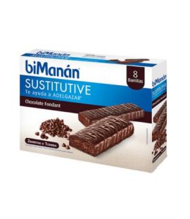 Barritas Sustitutivas Chocolate Fondant 10uds Bimanan