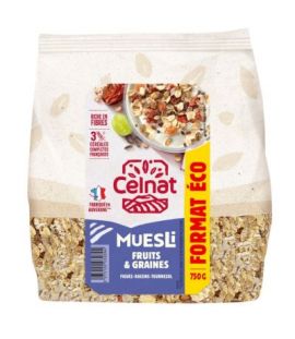 Muesli Cereal Flakes Nuts Eco 750g Celnat