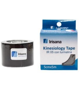 Cinta Negra Kinesiology Tape con Turmalina 1ud Irisana